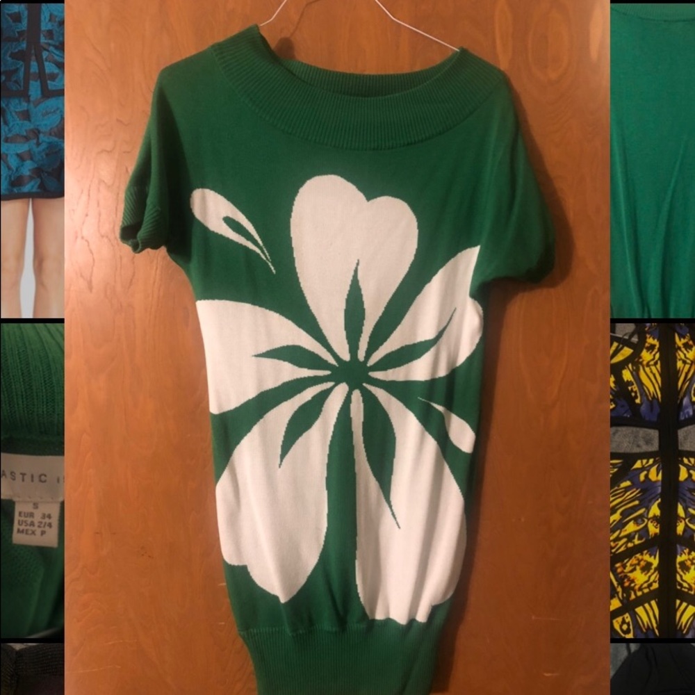 Anthro Plastic island knit dress
